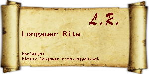 Longauer Rita névjegykártya