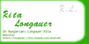 rita longauer business card